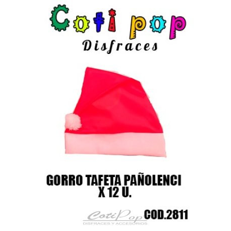 Gorro Papá Noel Tafeta/ Pañolenci