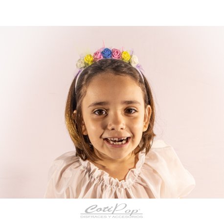 Vincha Flores Multicolor Goma Eva