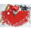 Set Tutu Navideño Rojo con Moños y Gorro